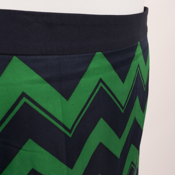 The Limited Skirt L A-Line Zig Zag Chevron green - Picture 4 of 7